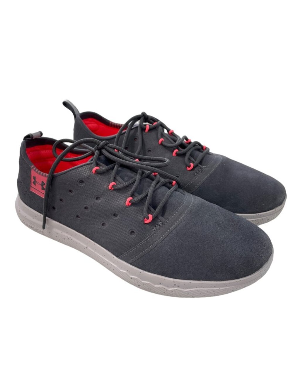 Under Armour UA Running Shoes Size 9 Charged 24/7 Low Suede Gray Sporty Active